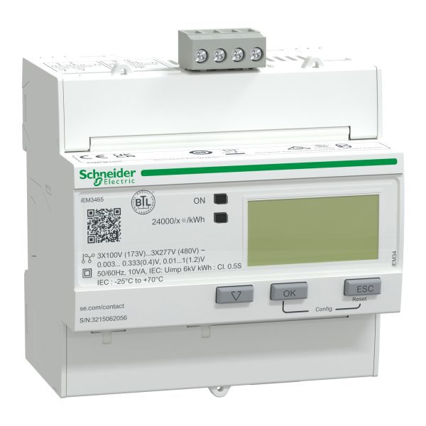 A9MEM3465 iEM3465 energy meter - BACnet - 1 DI - 1 DO - multi-tariff - LVCT