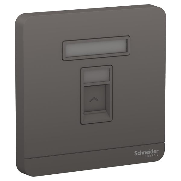 E8331RJS5_DG AvatarOn, data socket, RJ45, cat5e, shuttered, Dark Grey