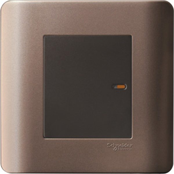 E8431_1_SZ ZENcelo -16AX 1G 1 Way Full-Flat Switch with Ondicat-w/Blister-Silver Bronze