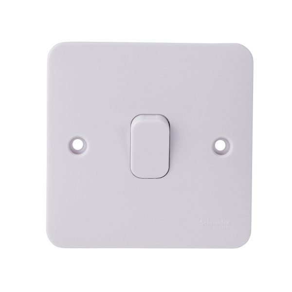 GGBL1011 Lisse - 1-way plate switch - 1 gang - 10AX - white