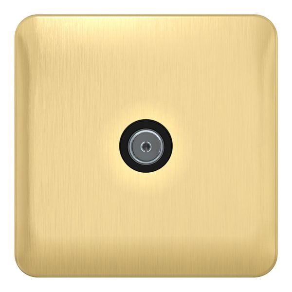 GGBL7010BSB Lisse - Data Communication - TV/FM - Single Direct Connection Satin Brass Bl int