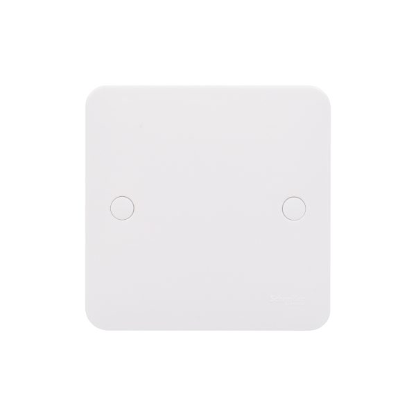 GGBL8010 Lisse - White moulded - blank plate - 1 gang - matt white