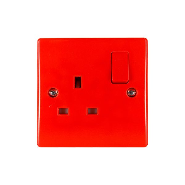 GU3010DRD Switched socket, Ultimate Slimline, complete product, 2P, screw terminal, IP20, red