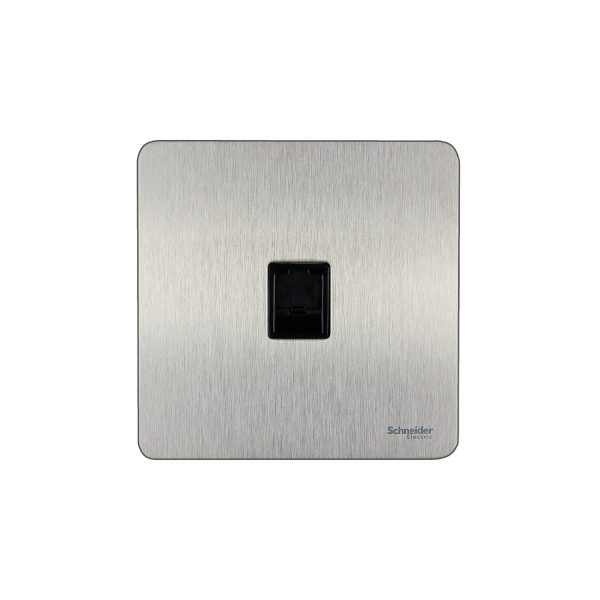 GU7451BSS Ultimate Screwless flat plate - data/telephone socket - RJ11 - stainless steel