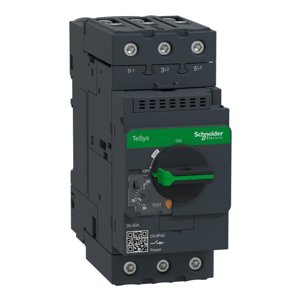 GV3P40 Motor circuit breaker, TeSys GV3, 3P, 30-40 A, thermal magnetic, EverLink terminals