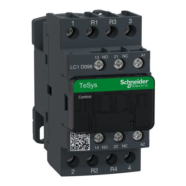 LC1D098F7 TeSys D contactor - 4P(2 NO + 2 NC) - AC-1 - <= 440 V 20 A - 110 V AC coil