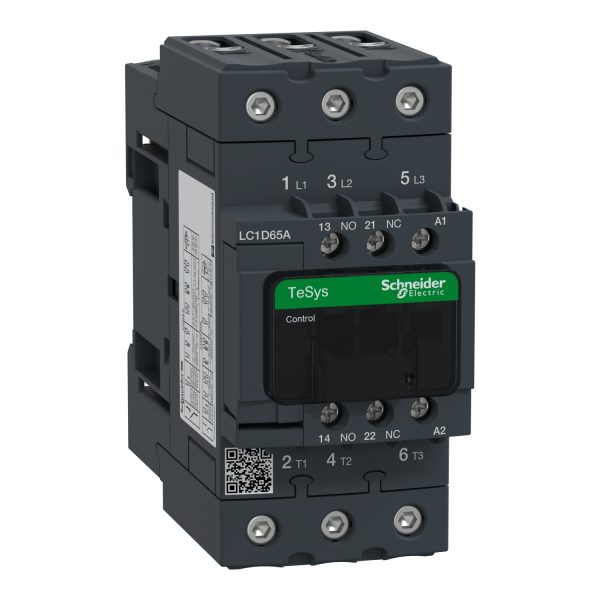 LC1D65AP7 TeSys D contactor, 3P(3 NO), AC-3, <= 440 V 65 A, 230 VAC 50/60 Hz coil