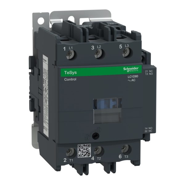 LC1D80M7 TeSys D contactor, 3P(3 NO), AC-3, <= 440 V 80 A, 220 VAC 50/60 Hz coil