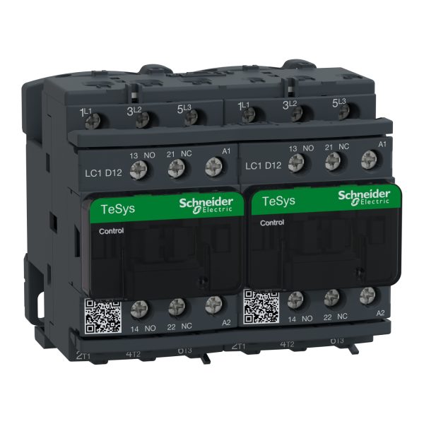 LC2D12P7 TeSys D reversing contactor - 3P(3 NO) - AC-3 - <= 440 V 12 A - 230 V AC coil