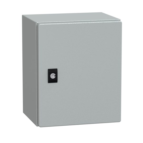 NSYCRN325200P Spacial CRN plain door with mount.plate. H300xW250xD200 IP66 IK10 RAL7035..