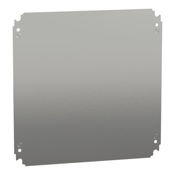 NSYMM44 Plain mounting plate H400xW400mm made of galvanised sheet steel