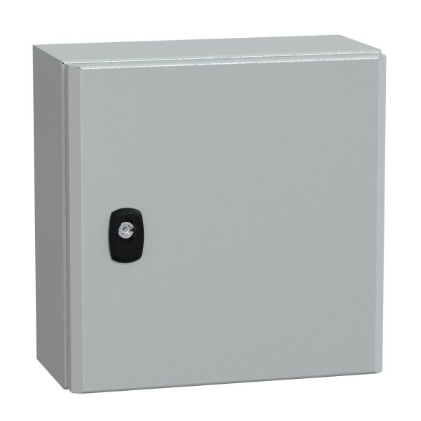 NSYS3D3315P Spacial S3D plain door with mount.plate. H300xW300xD150 IP66 IK10 RAL7035.