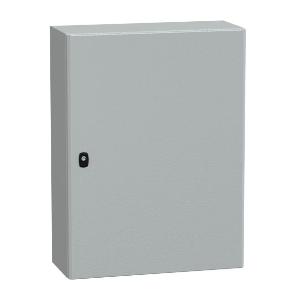 NSYS3D8625P Spacial S3D plain door with mount.plate. H800xW600xD250.IP66 IK10 RAL7035.