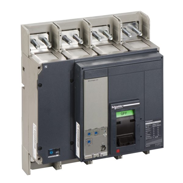 33469 Circuit breaker, ComPact NS800N, 50kA/415VAC, Micrologic 2.0 trip unit, 800A, fixed, 4 poles 4d